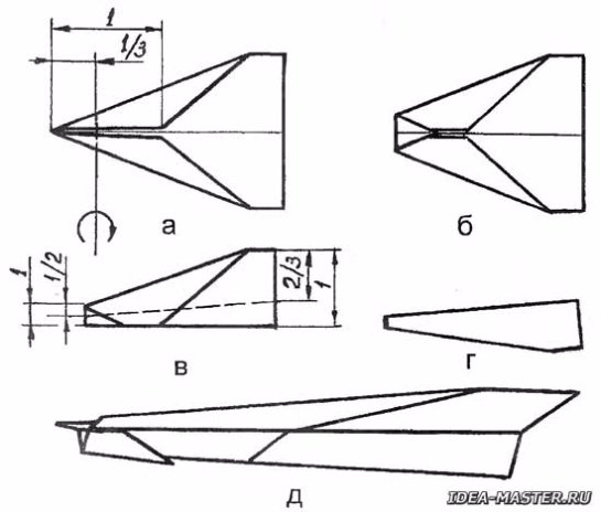 Чертеж как сделать самолет из бумаги